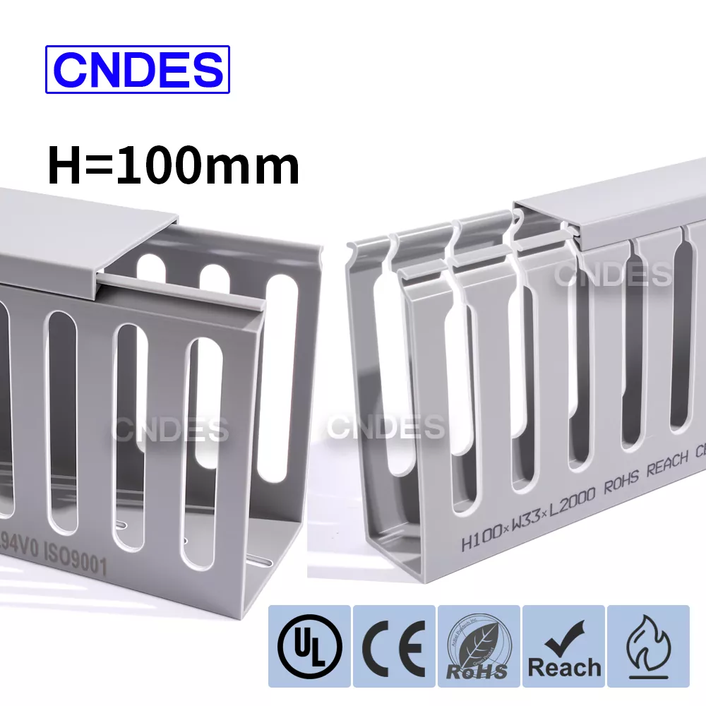 100 मिमी उंची ओपन स्लॉट पीव्हीसी एनक्लोजर वायरिंग डक्ट