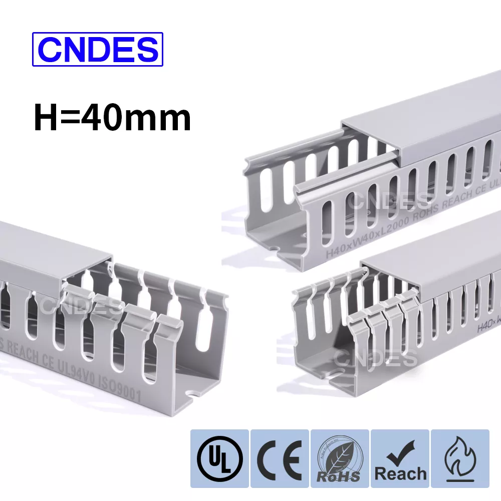 40mm उंची Slotted PVC वायरिंग Raceway डक्ट