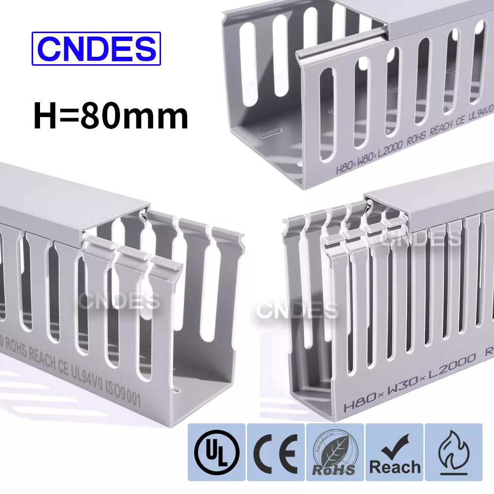 80 उंची स्लॉटेड पीव्हीसी ऑटोमेशन केबल डक्ट